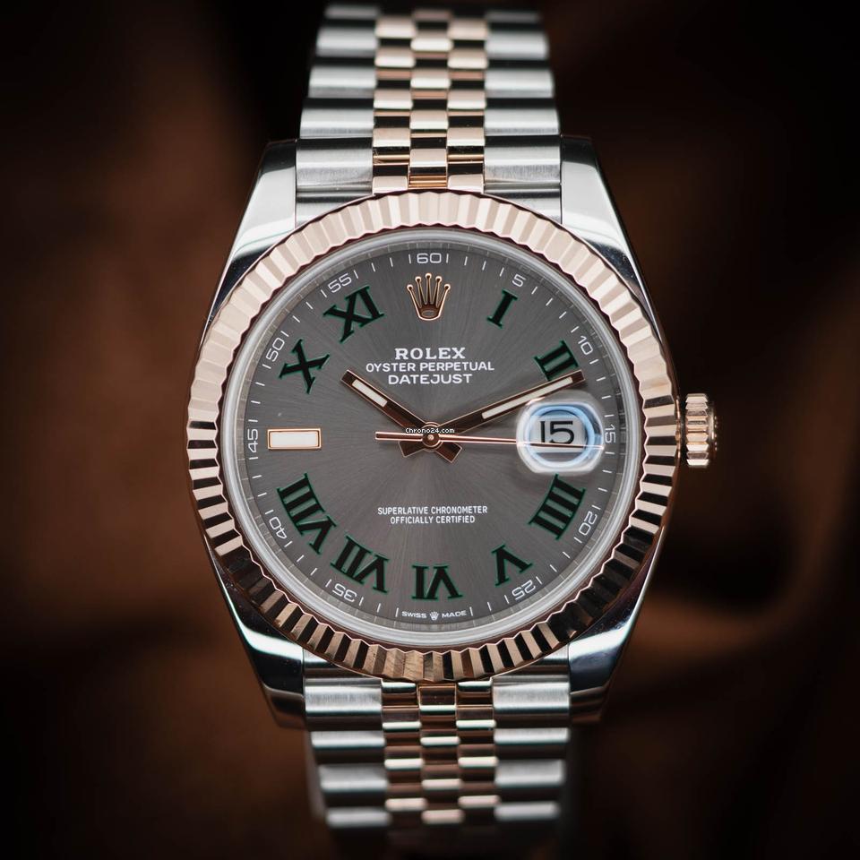 Rolex Datejust 41 Rolesor Everose — Cadran Wimbledon
